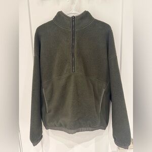 Abercrombie & Fitch Dark Green Zip-Up Sweater